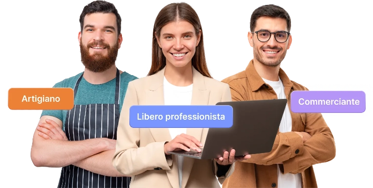 trio professionisti sorridenti