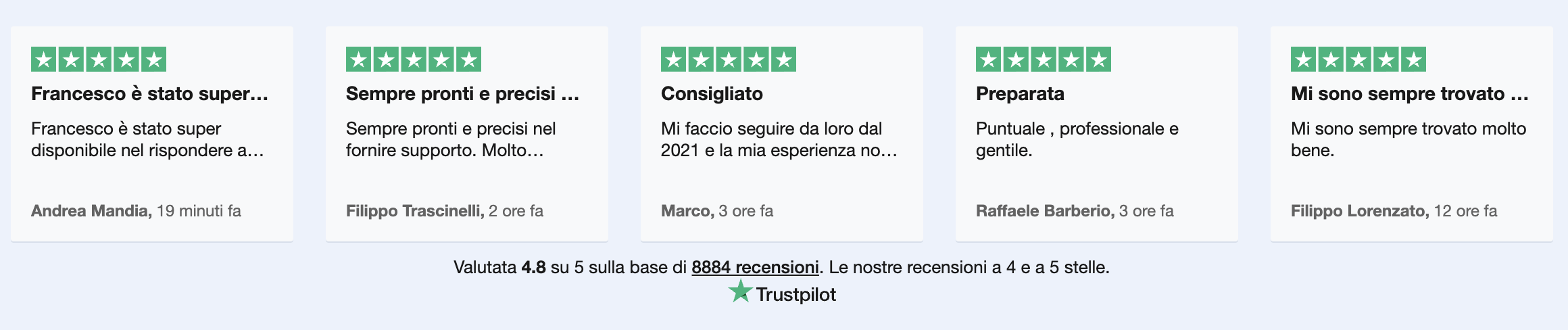 Recensioni Trustpilot Fiscozen